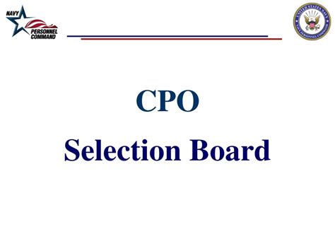 X MOS will be boarded. . Cpo selection board